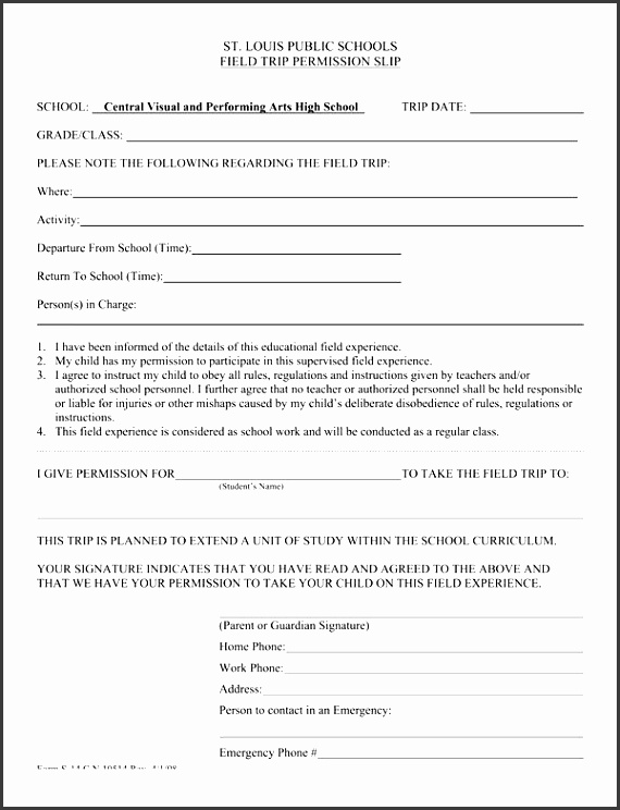 field trip slips