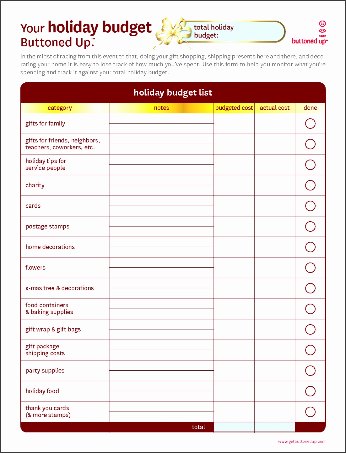 free printable personal bud worksheet free printable holiday organization bud form template pdf