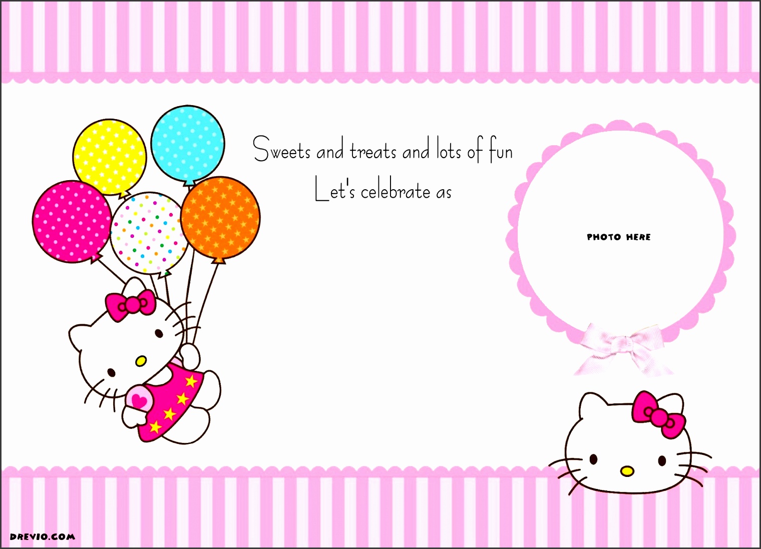 hello kitty invitations printable free