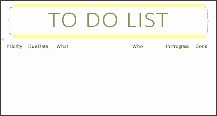 personal tasks to do list template