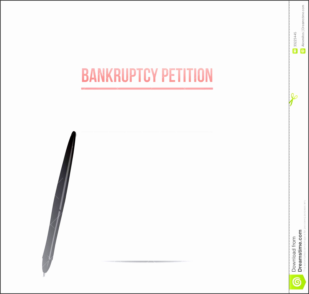 royalty free stock photo bankruptcy petition illustration design