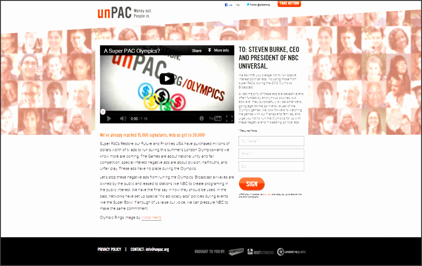 nice petition site from unpac