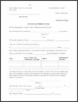 petition to probate will legal pleading template
