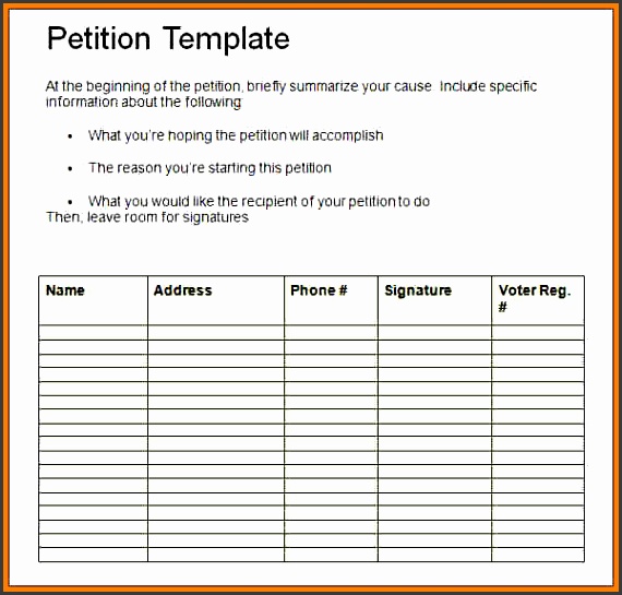 petition samplesmple petition form word