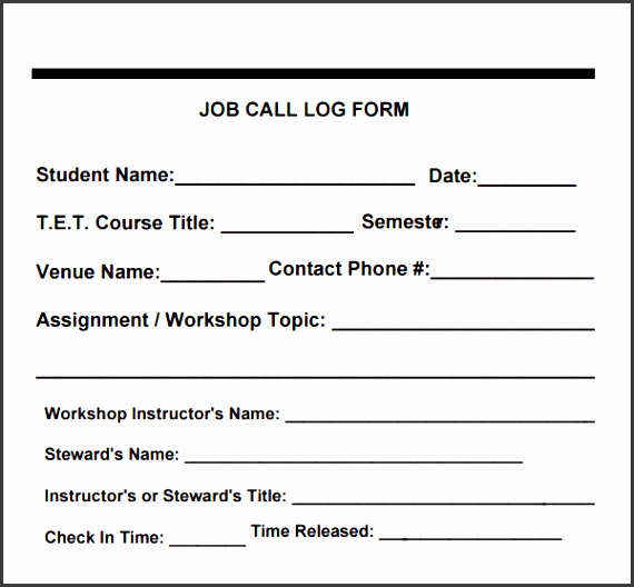 sample call log template 11 free documents in pdf word