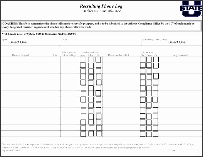 phone log template free premium templates forms