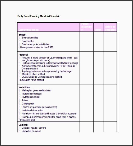 event planning checklist doc format