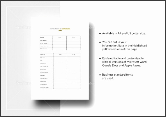 printable in e statement template