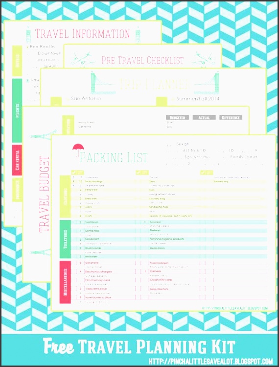 pinch a little save a lot printables free travel printables vacation checklists