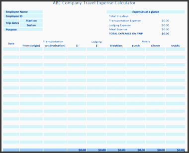business trip planner template via free business expense template