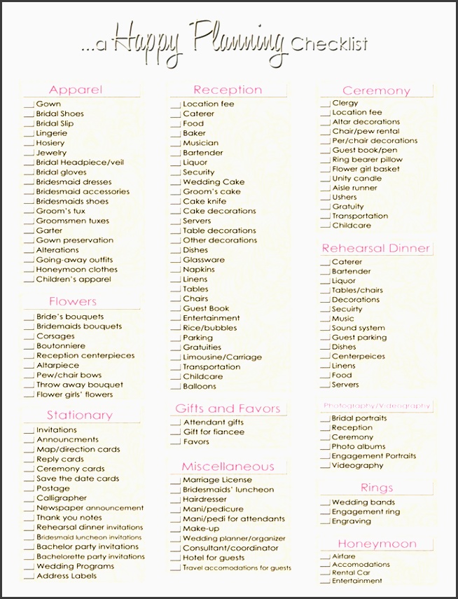 the ultimate wedding planning checklist printable happy planning