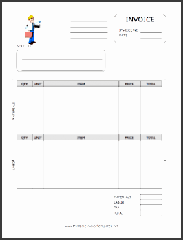contractor invoice