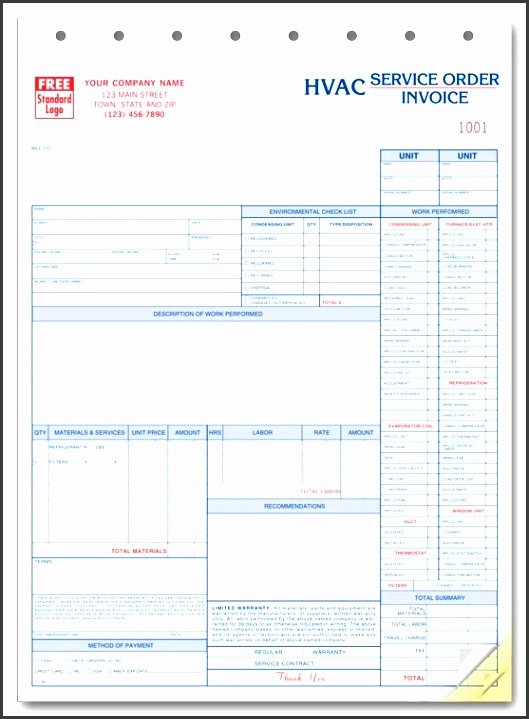 hvac service order invoice template ikujyhhj