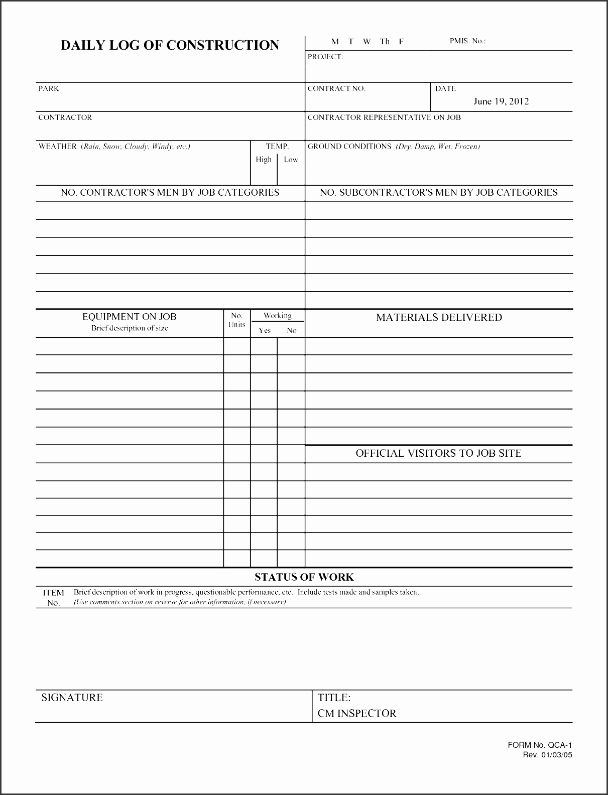 construction daily work log template builders job sheet bracioroom