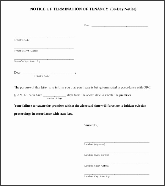 eviction notice template 30 free word pdf document free intended for printable