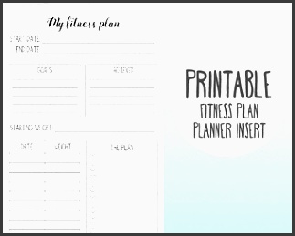printable personal planner insert my fitness plan fitness tracker health workout