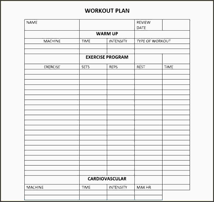 7 workout plan templatememo templates word memo templates word