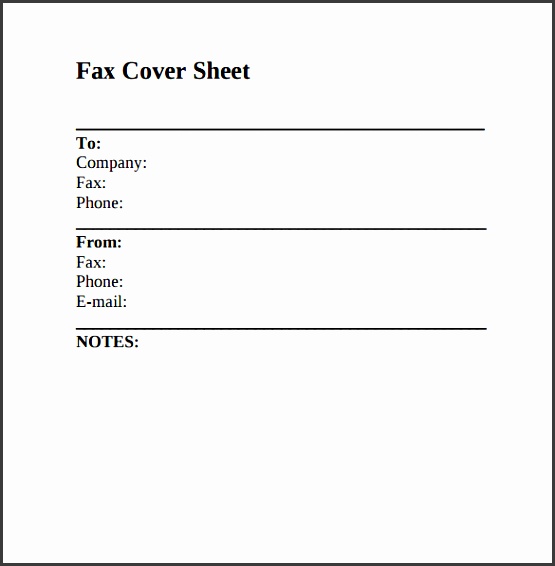 fax cover sheet google docs