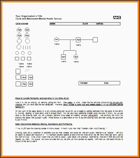 genogram template freenogram template free sample genogram template word format 1