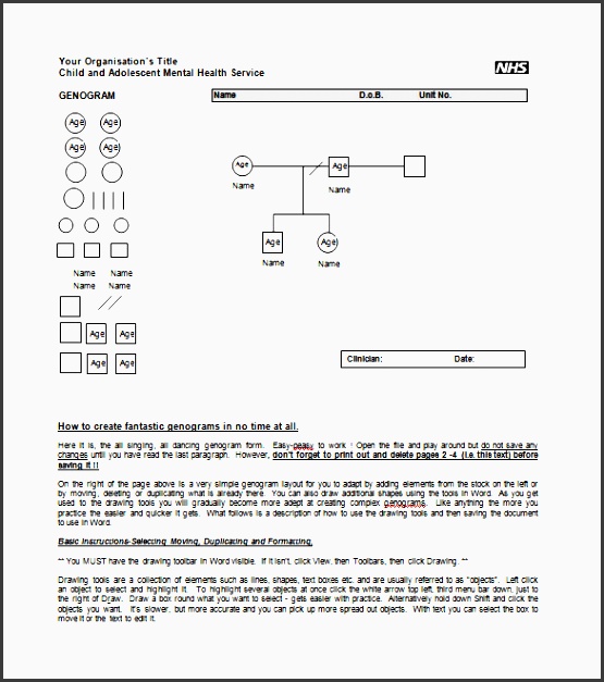one of the best genogram templates format and the easy to edit one is the one mentioned under this category it is available in word format which you can
