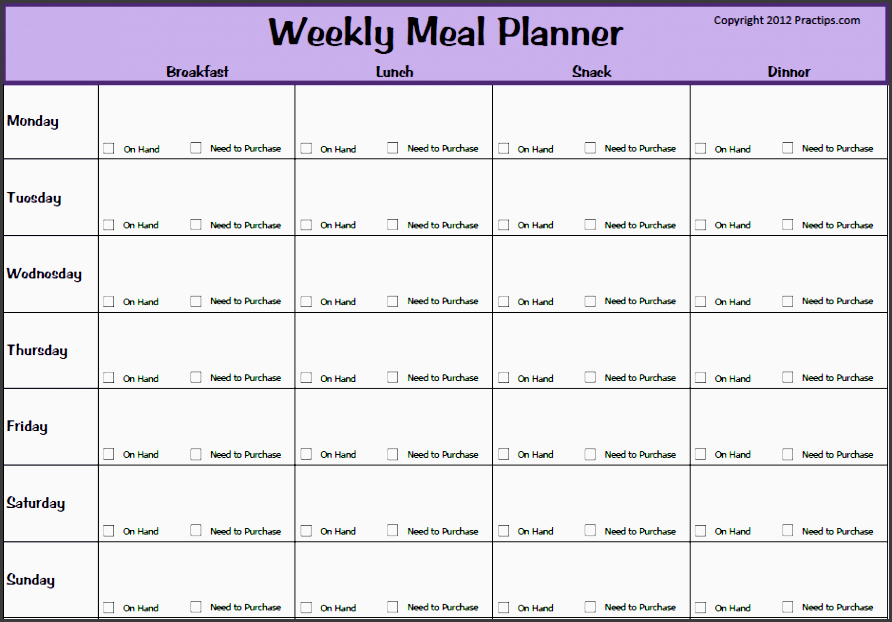 weekly meal plan template weekly meal planner template fmasnbno
