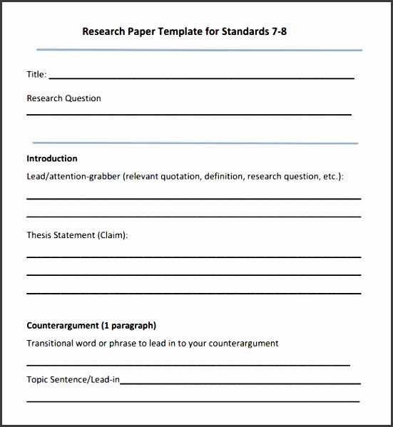 research paper template