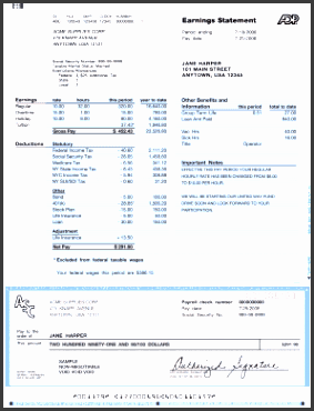 adp pay stub template form