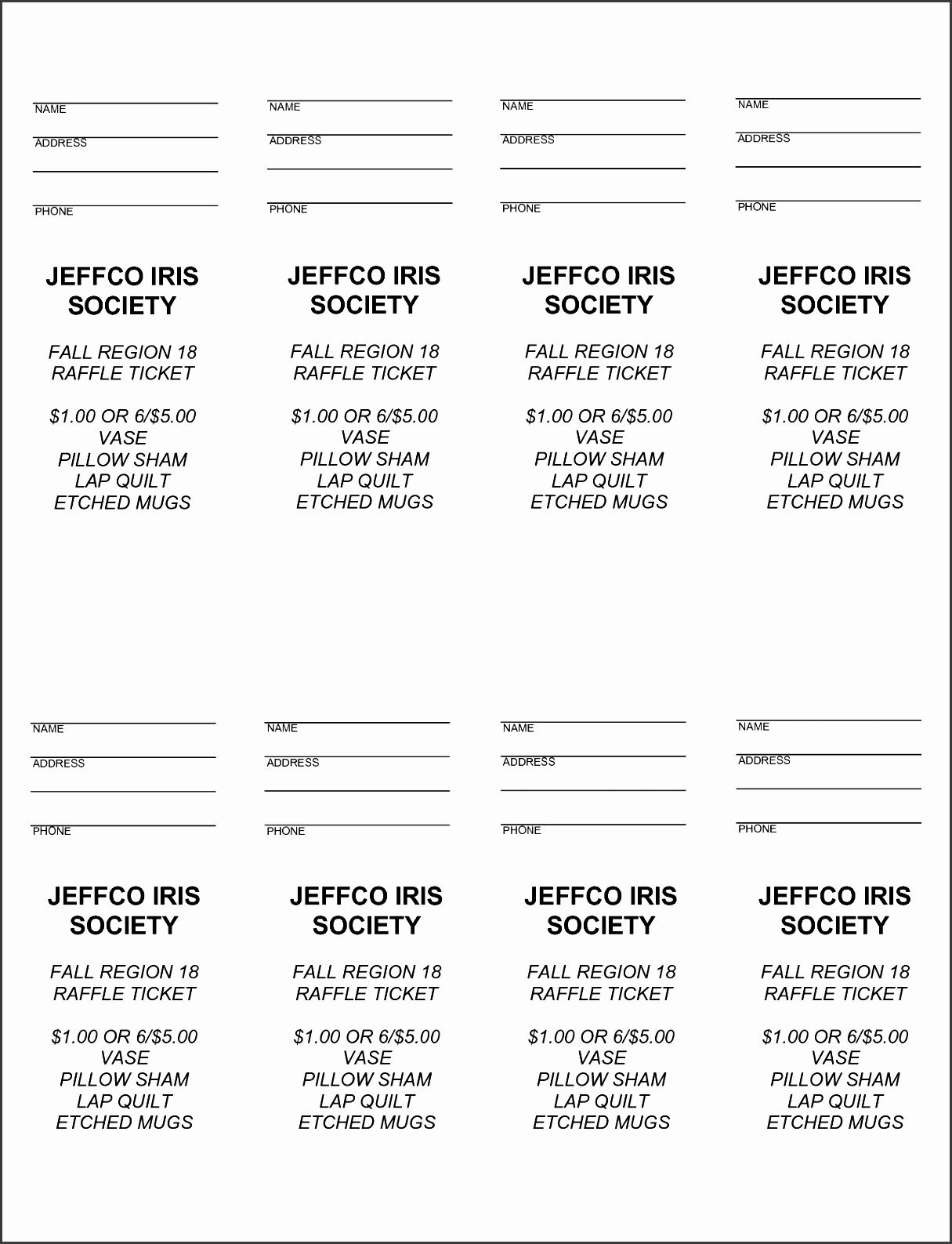 microsoft word raffle ticket template pdf