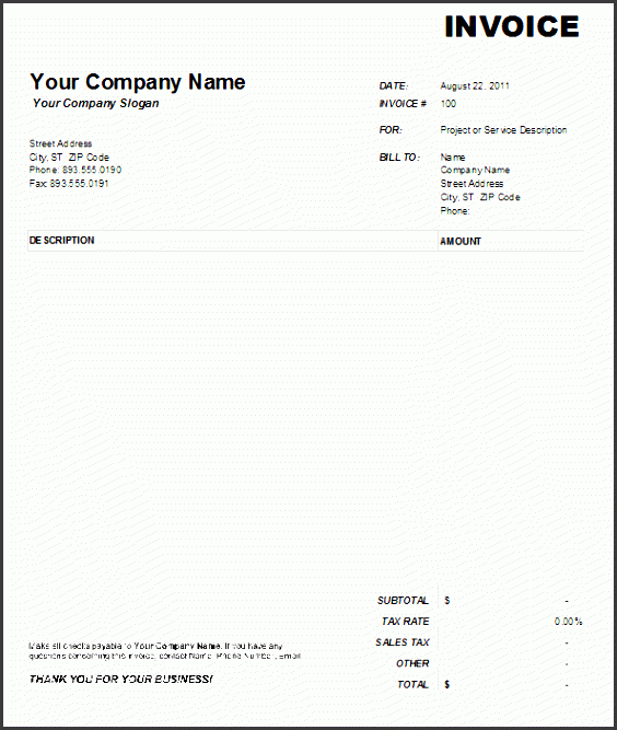 free printable maintenance invoice template sample a part of under invoice blank service