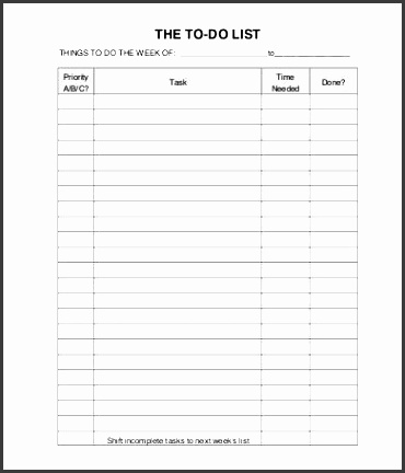 things to do list template 9 free sample example format