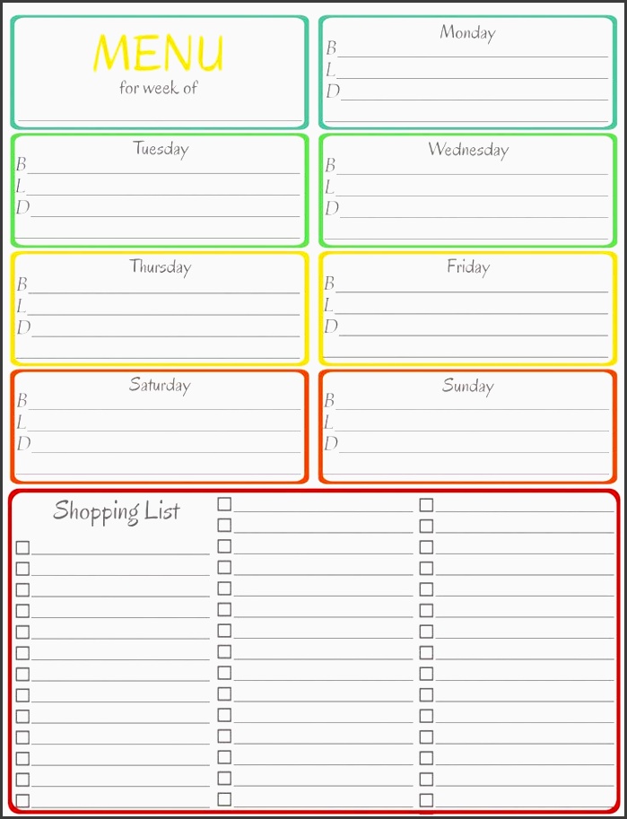 home management binder weekly menu shopping list free printable meal plannermenu