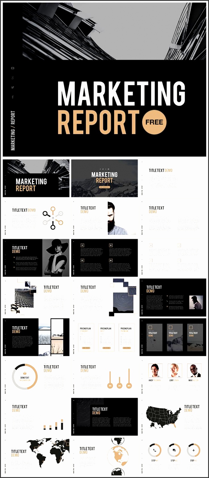 marketing report template powerpoint