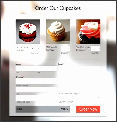 order form templates purchase cupcakes form