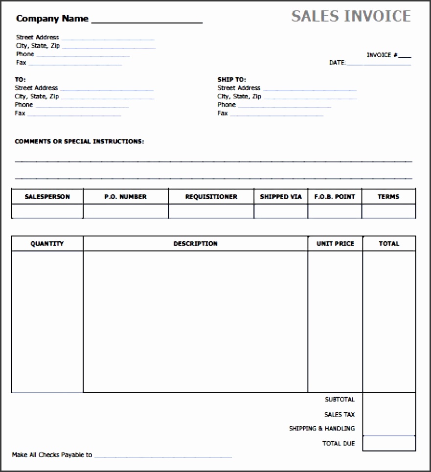 sales invoice templat adobe pdf microsoft word