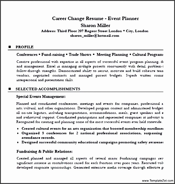 event planner functional resume sample template freelance career change freelance event planner resume sample