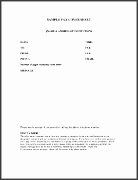 sample fax form