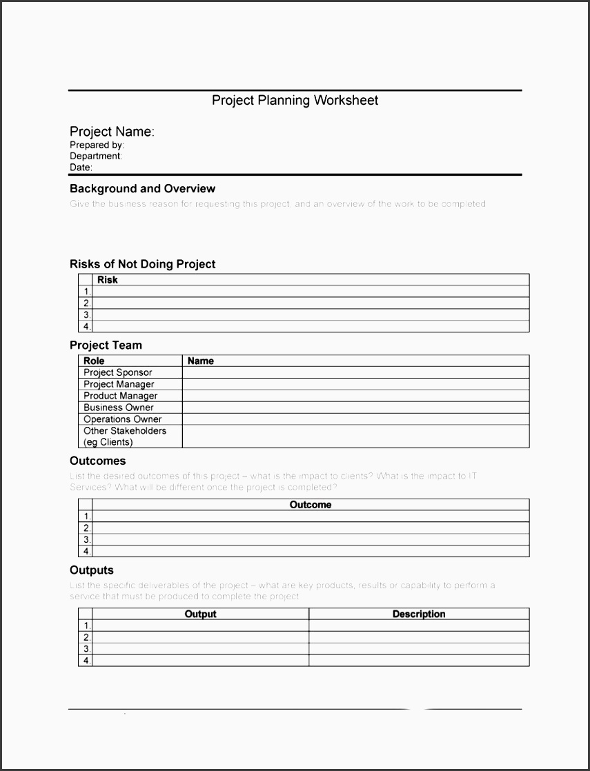 project planning template 12
