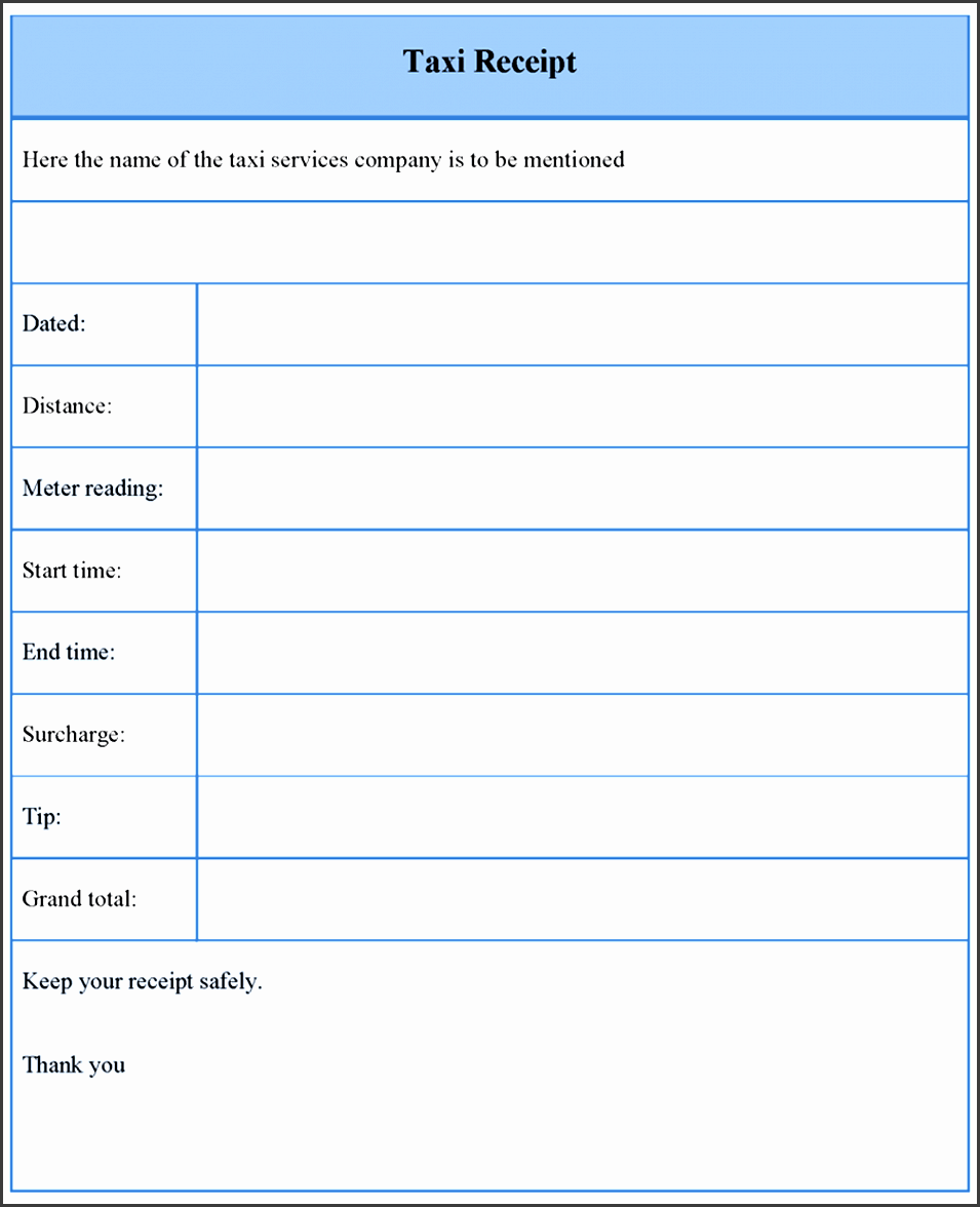 taxi receipt form with images full size