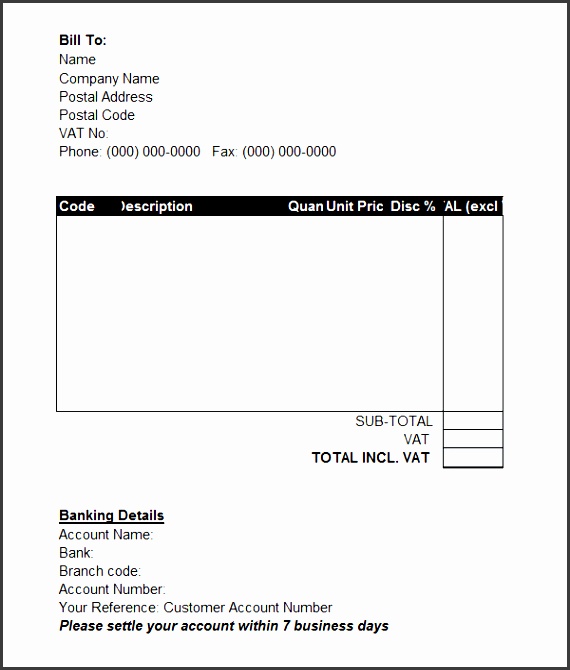 pro forma invoice template for excel