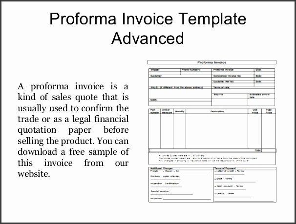 proforma invoice template