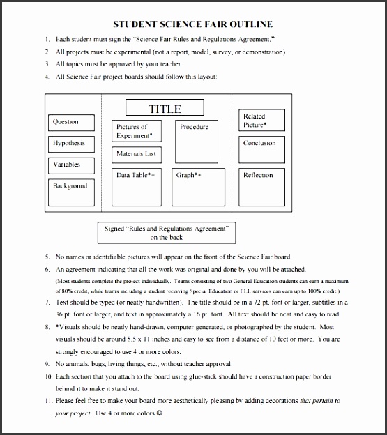science fair project outline template pdf format