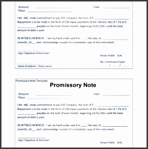 promissory note template microsoft templates