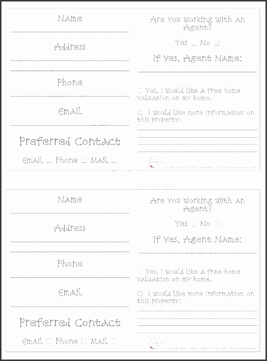 prospect sign in sheet template