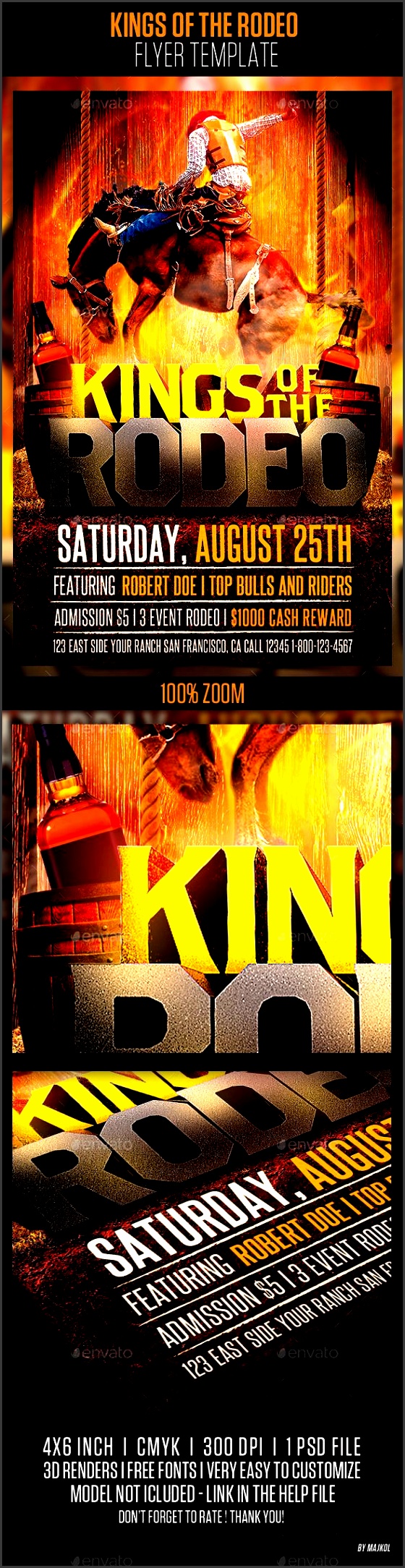 kings of the rodeo flyer template