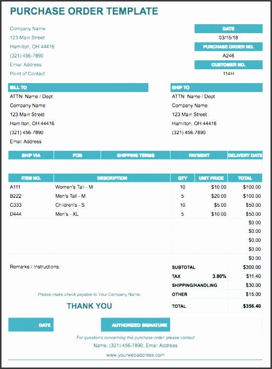 ic google spreadsheet purchase order template