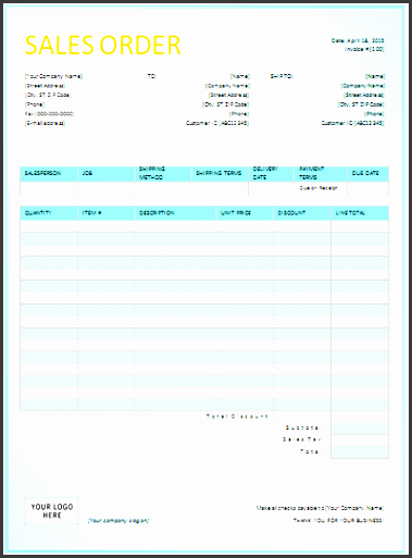 purchase order template