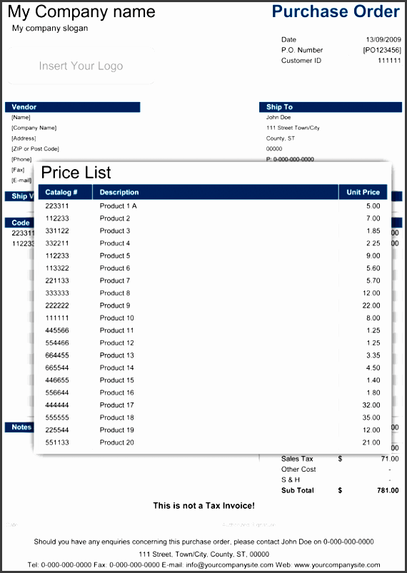 view screenshot purchase order