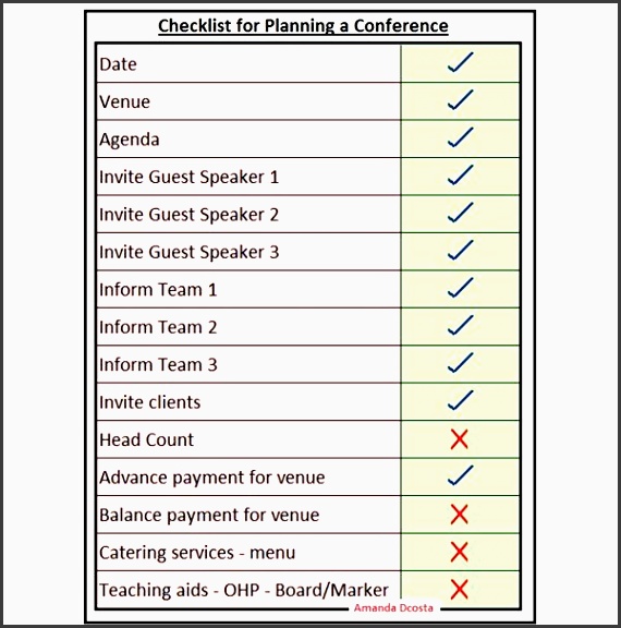 free checklist for planning a conference