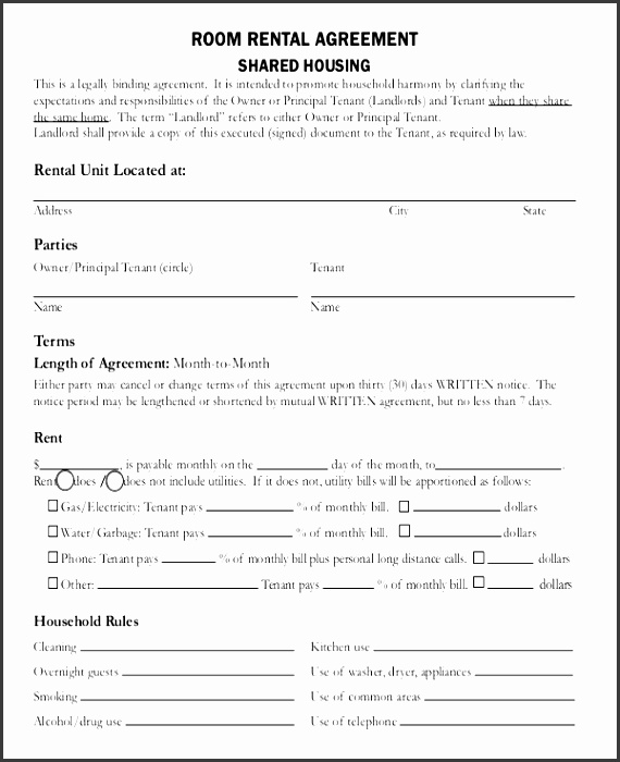 8 room rental agreement templates free sample example format sample room rental agreement