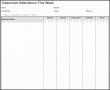 4+ Sample attendance Sheet